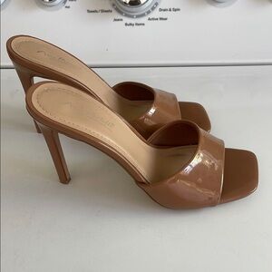Brown High Heel Mules